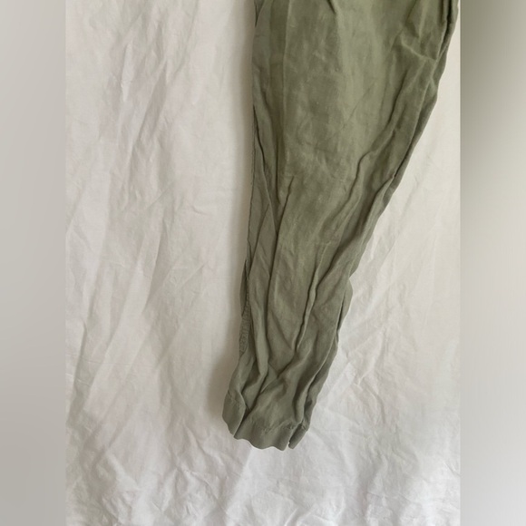 Rachel Zoe Sage Green 100% Linen Pants Cargo Size Small - Picture 3 of 14